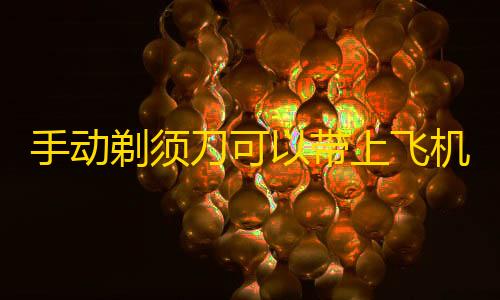 橙子直装2.0手动剃须刀可以带上飞机吗